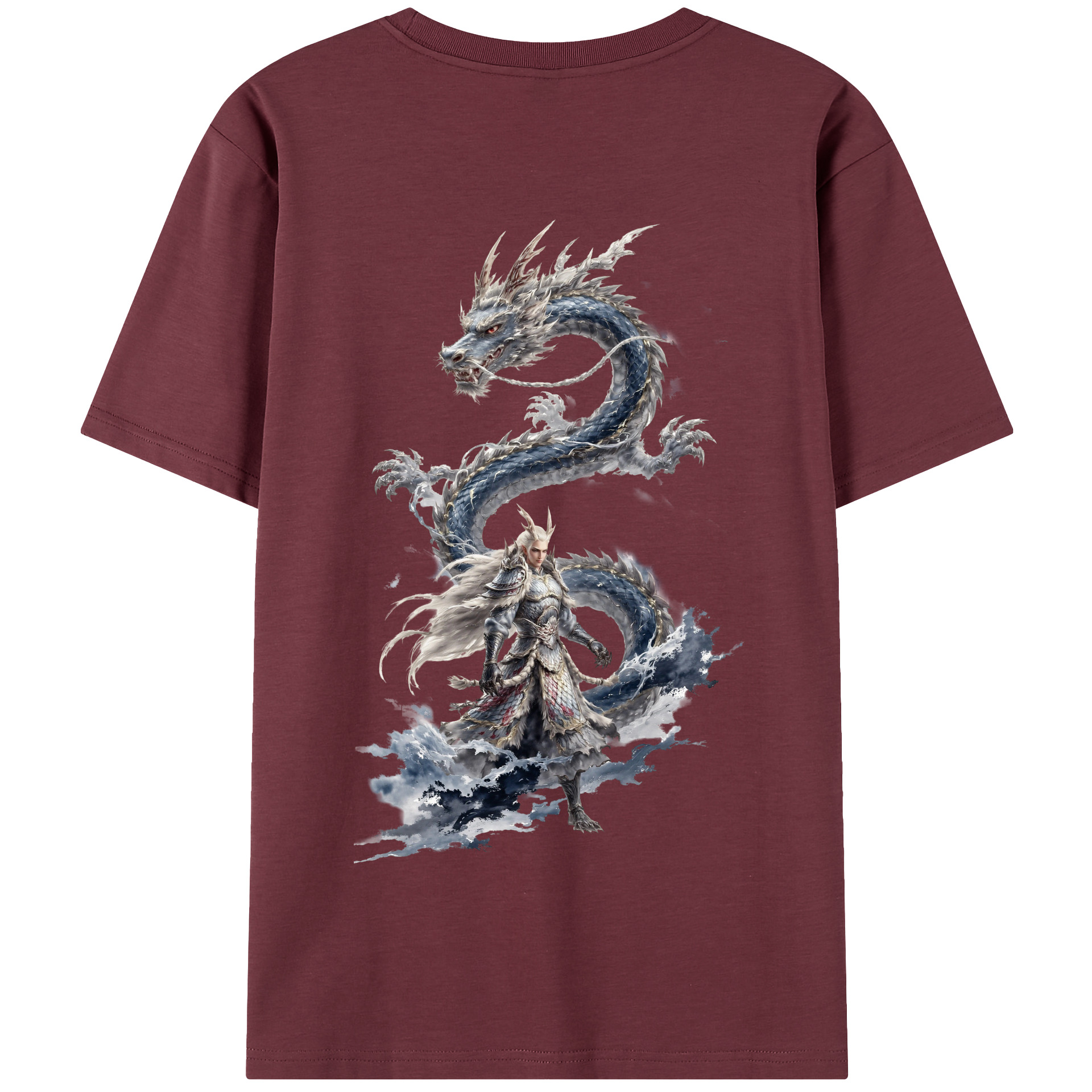 （画像用） Ne Zha 2 ナタ 魔童の大暴れ 綿100％半袖Tシャツ（背面プリント）